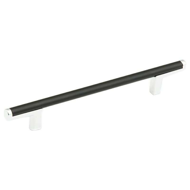 224mm Regatta Cabinet Pull, Matte Black/Chrome