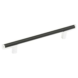 224mm Regatta Cabinet Pull, Matte Black/Chrome