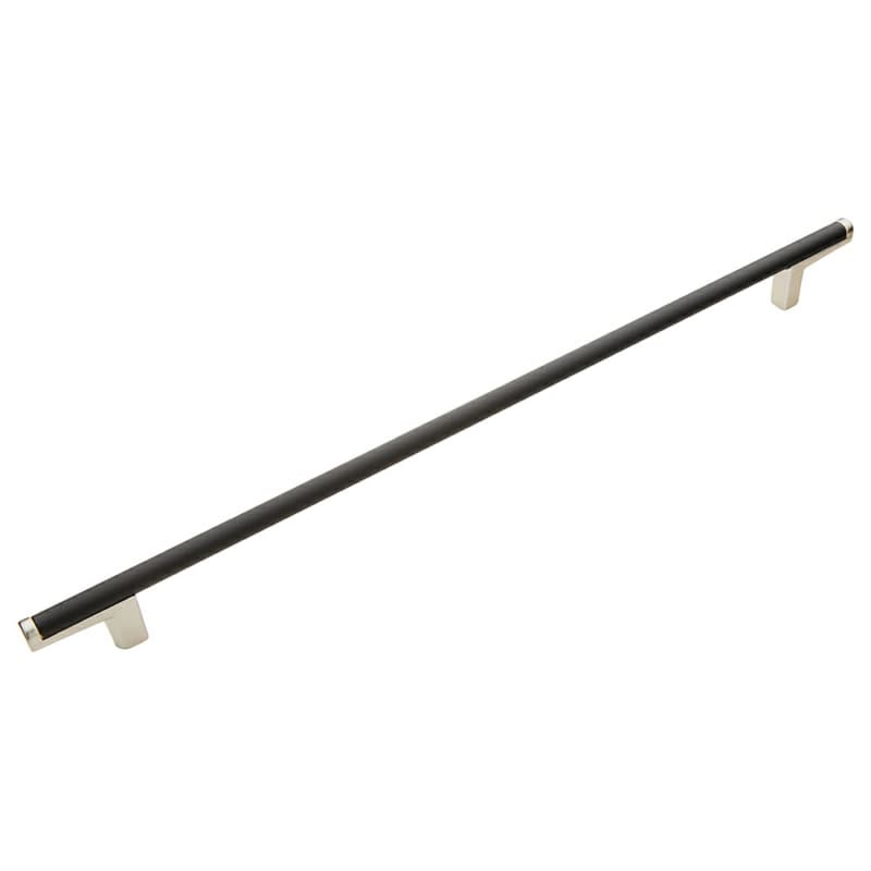 288mm Regatta Contemporary Cabinet Pull, Matte Black/Satin Nickel