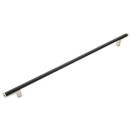 288mm Regatta Contemporary Cabinet Pull, Matte Black/Satin Nickel