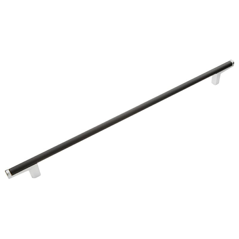 288mm Regatta Contemporary Cabinet Pull, Matte Black/Chrome