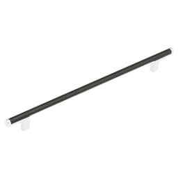 12-5/8" Regatta Cabinet Pull, Matte Black/Chrome
