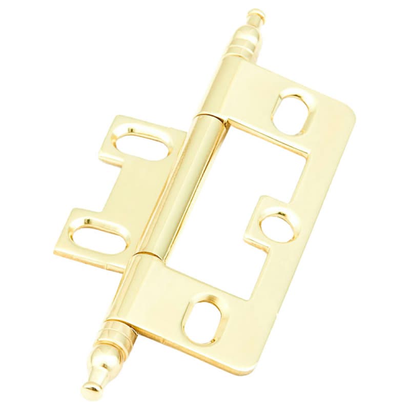 3-5/8" Non-Mortise Ball Tip Hinge, Polished Brass