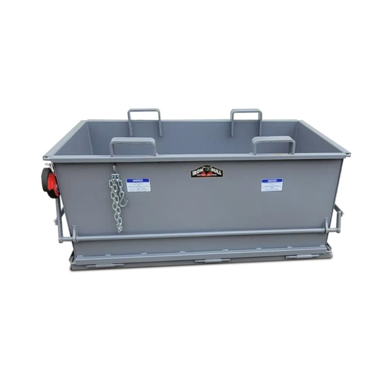 Iron Bull 1 Yard Drop Bottom Hopper, Bin Only, 1000lb Capacity, Model 3868QA