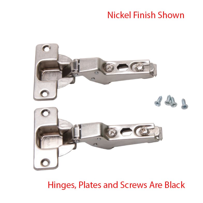 Inset Door Hinge Kit for KV Pocket Door Slides for 3/4" Door Thickness, 3/4" Cup Diameter, Self-Closing, Black