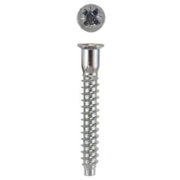 #5 x 50mm Flat Head Confirmat Screw, Pozi Drive Coarse Thread and Blunt Point, Box of 1 Thousand by US Futaba