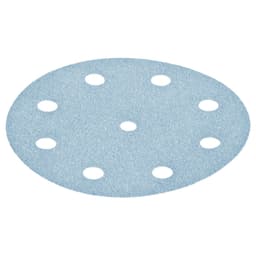5" Hook/Loop 220 Grit 9 Holes Abrasive Granat D125 Sanding Disc, Aluminum Oxide/Ceramic (50/Pack)
