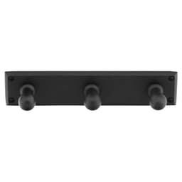2" Sandcast Bronze 3 Hook, Tumbled White Bronze with Rectangular Plate