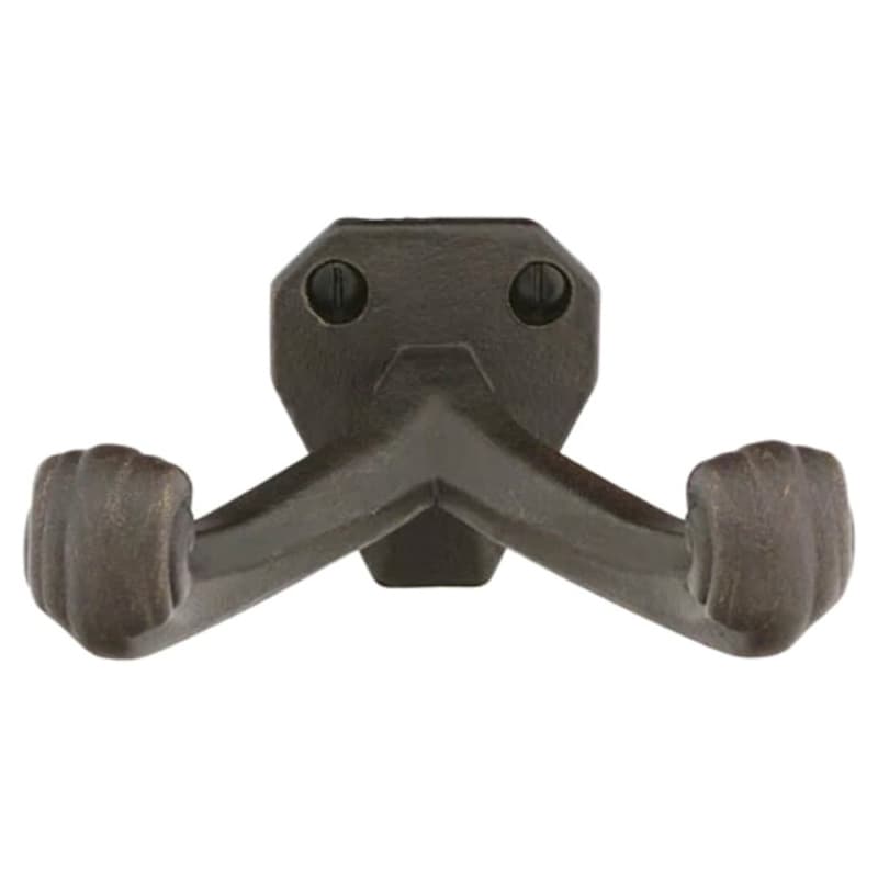 1-3/4" Tuscany Bronze Double Hook, Flat Black Bronze