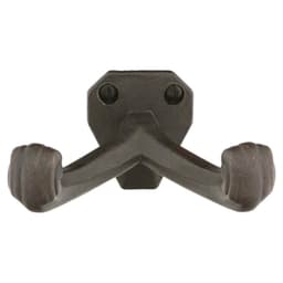 1-3/4" Tuscany Bronze Double Hook, Flat Black Bronze