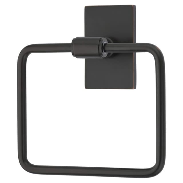Transitional #8 Rosette Towel Ring, Oil Rubbed Bronze
