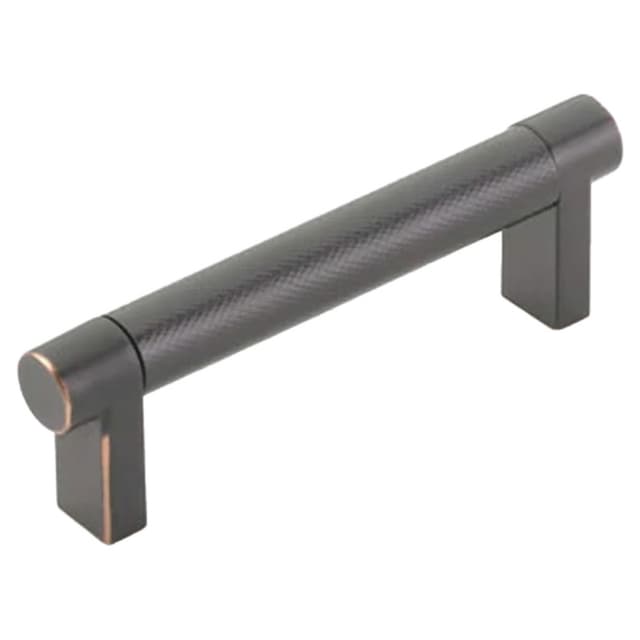 3-1/2" Select Rectangular Knurled Cabinet Pull, Oil Rubbed Bronze/Satin Copper