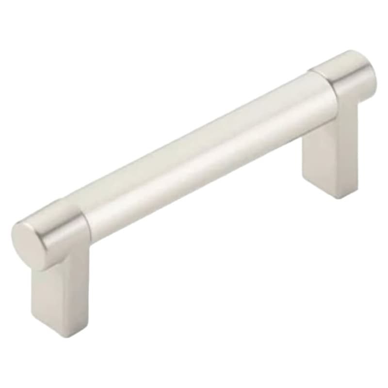 3-1/2" Select Rectangular Stem Smooth Cabinet Pull, Oil Rubbed Bronze/Satin Nickel