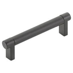 4" Select Rectangular Stem Smooth Cabinet Pull, Satin Copper/Flat Black