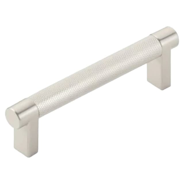 4" Select Rectangular Stem Knurled Cabinet Pull, Satin Nickel/Satin Copper