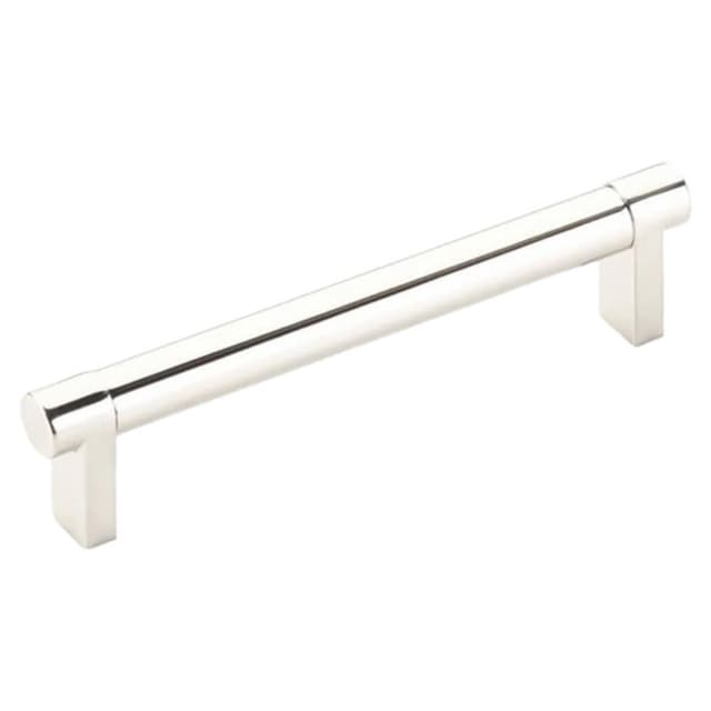 5" Select Rectangular Stem Smooth Cabinet Pull, Polished Nickel/Polished Nickel
