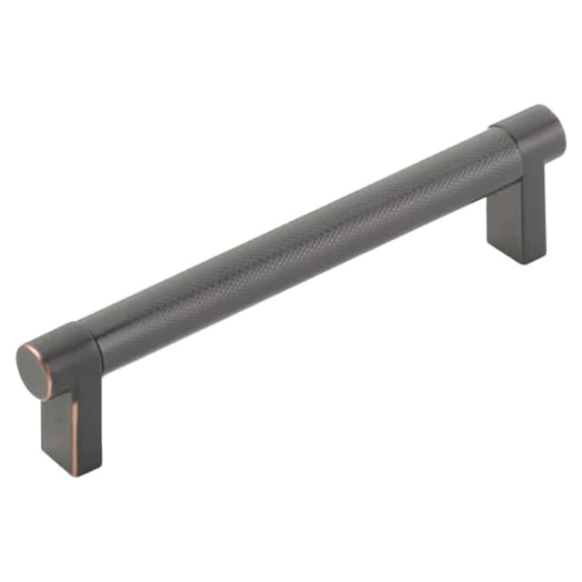 5" Select Rectangular Stem Knurled Cabinet Pull, Oil Rubbed Bronze/Satin Copper