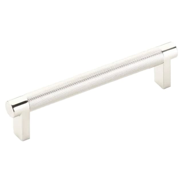 5" Select Rectangular Stem Knurled Cabinet Pull, Polished Nickel/Satin Copper