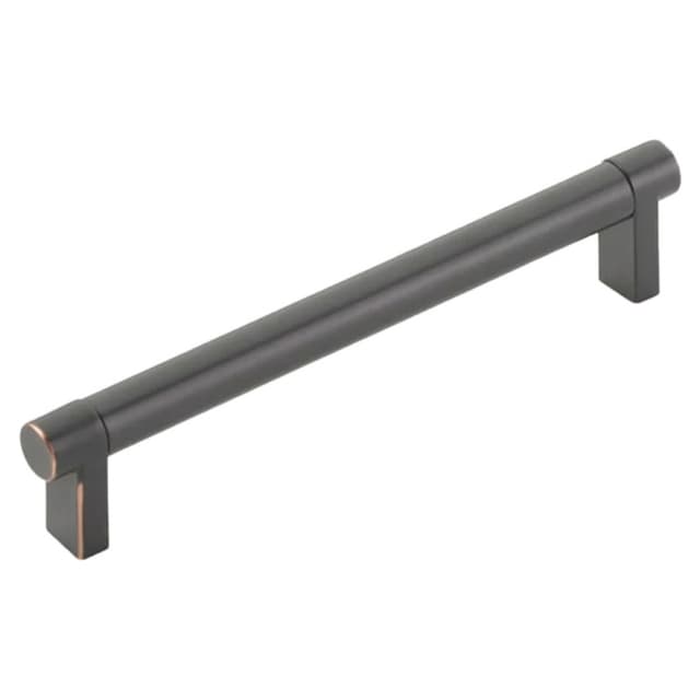 6" Select Rectangular Stem Smooth Cabinet Pull, Satin Copper/Oil Rubbed Bronze