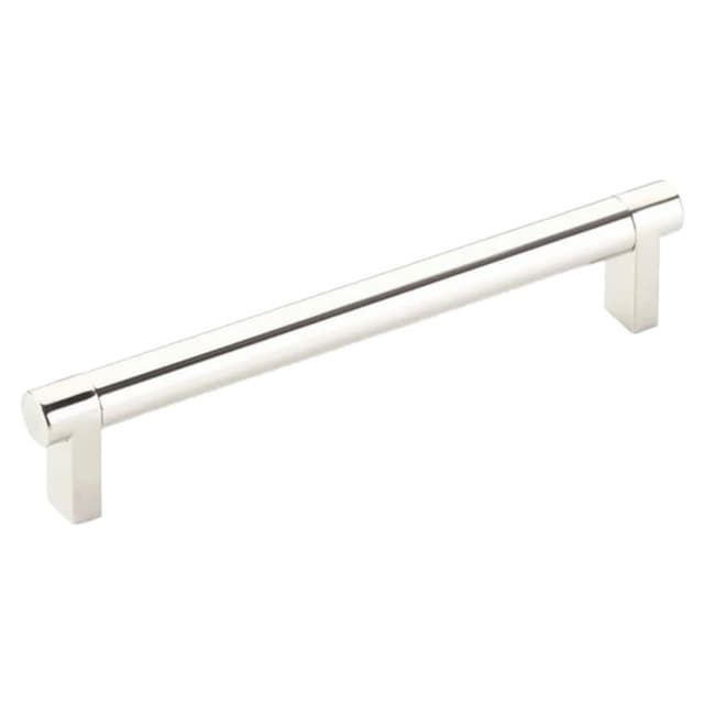 6" Select Rectangular Stem Smooth Cabinet Pull, Satin Copper/Polished Nickel