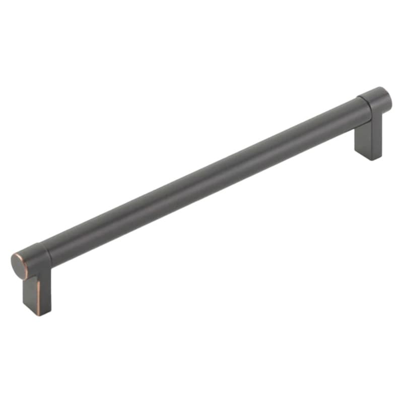 8" Select Rectangular Stem Smooth Cabinet Pull, Satin Copper/Oil Rubbed Bronze