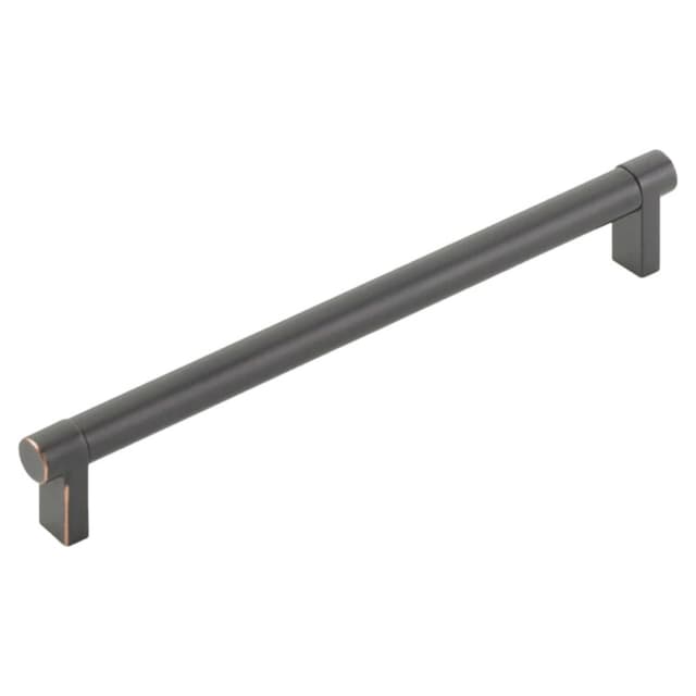 8" Select Rectangular Stem Smooth Cabinet Pull, Polished Nickel/Oil Rubbed Bronze
