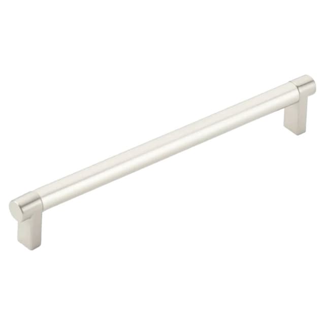 8" Select Rectangular Stem Smooth Cabinet Pull, Satin Nickel/Satin Nickel