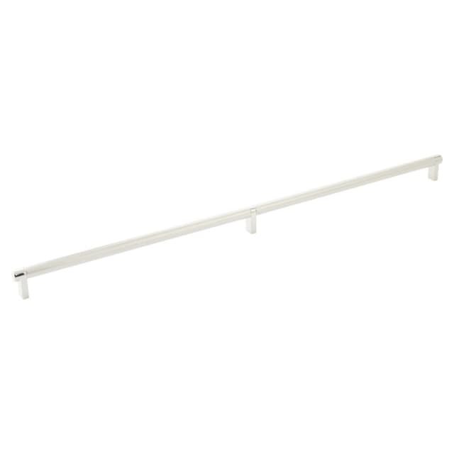 8" Select Rectangular Stem Knurled Cabinet Pull, Polished Nickel/Satin Copper