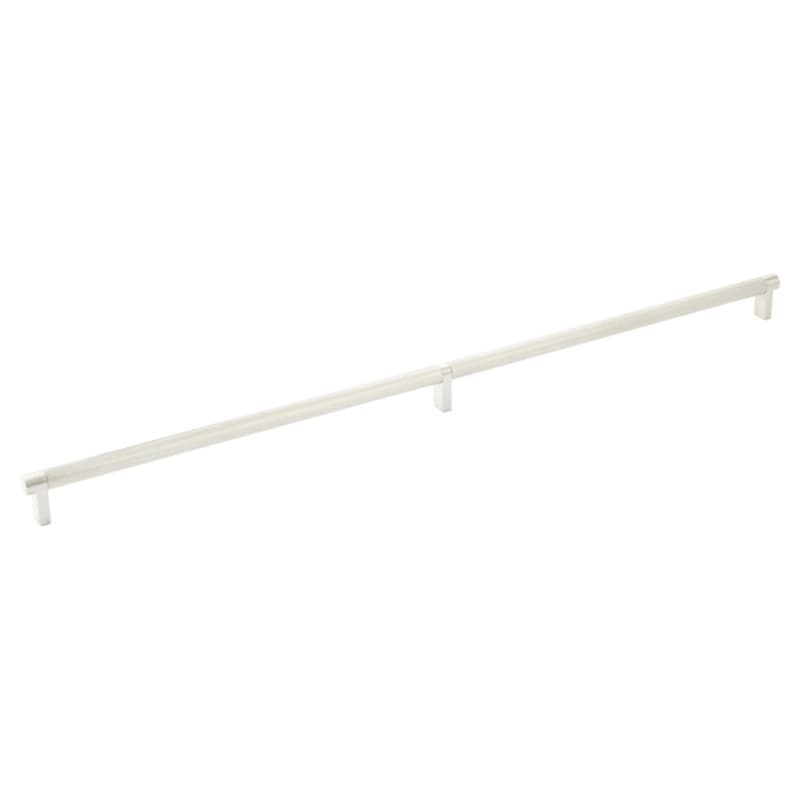 8" Select Rectangular Stem Knurled Cabinet Pull, Satin Nickel/Satin Copper