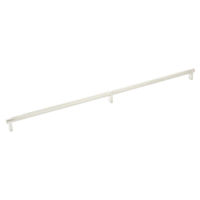 8" Select Rectangular Stem Knurled Cabinet Pull, Satin Nickel/Satin Copper