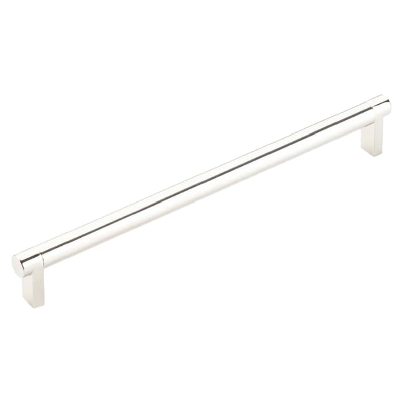 10" Select Rectangular Stem Smooth Cabinet Pull, Satin Copper/Polished Nickel