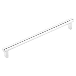 10" Select Rectangular Stem Smooth Cabinet Pull, Polished Nickel/Polished Chrome