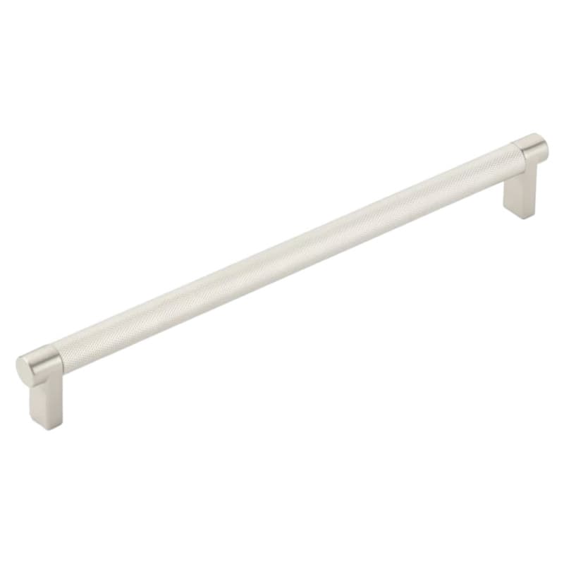 10" Select Rectangular Knurled Cabinet Pull, Satin Nickel/Satin Copper