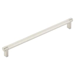 10" Select Rectangular Knurled Cabinet Pull, Satin Nickel/Satin Copper