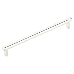 10" Select Rectangular Stem Smooth Cabinet Pull, Satin Nickel/Polished Nickel