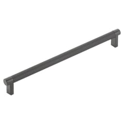 10" Select Rectangular Knurled Cabinet Pull, Flat Black/Satin Copper