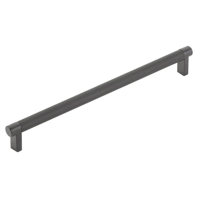 10" Select Rectangular Knurled Cabinet Pull, Flat Black/Satin Copper