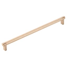 12" Select Rectangular Knurled Cabinet Pull, Satin Copper/Satin Copper