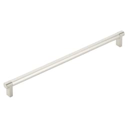 12" Select Rectangular Stem Smooth Cabinet Pull, Satin Brass/Satin Nickel
