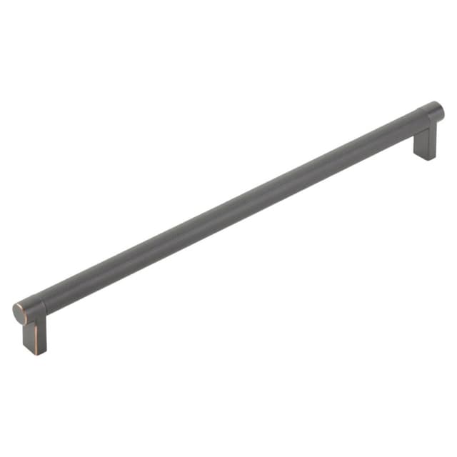 12" Select Rectangular Knurled Cabinet Pull, Oil Rubbed Bronze/Satin Copper