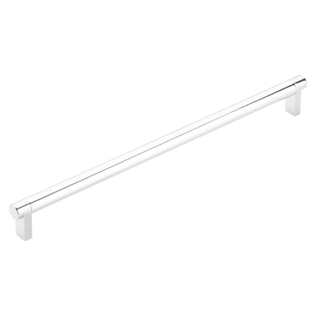 12" Select Rectangular Stem Smooth Cabinet Pull, Oil Rubbed Bronze/Polished Chrome