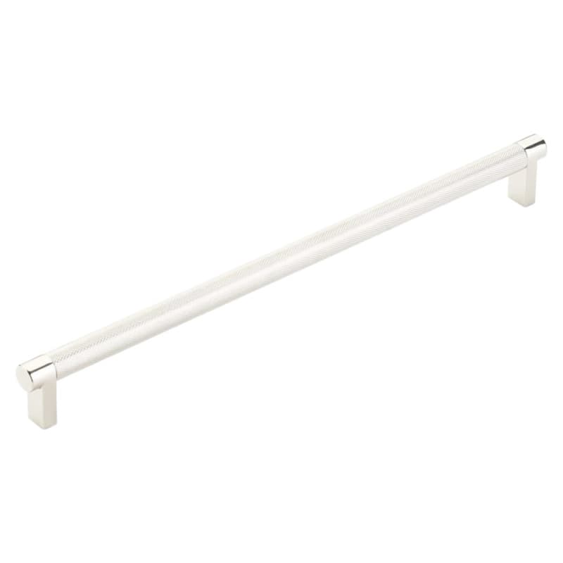 12" Select Rectangular Knurled Cabinet Pull, Polished Nickel/Satin Copper