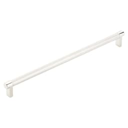 12" Select Rectangular Knurled Cabinet Pull, Polished Nickel/Satin Copper