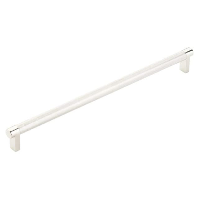 12" Select Rectangular Knurled Cabinet Pull, Polished Nickel/Satin Copper