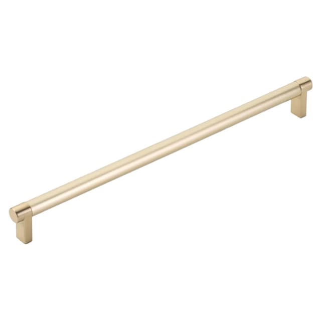 12" Select Rectangular Stem Smooth Cabinet Pull, Polished Nickel/Satin Brass