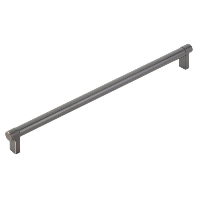 12" Select Rectangular Stem Smooth Cabinet Pull, Polished Nickel/Oil Rubbed Bronze