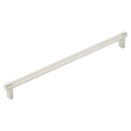 12" Select Rectangular Knurled Cabinet Pull, Satin Nickel/Satin Copper