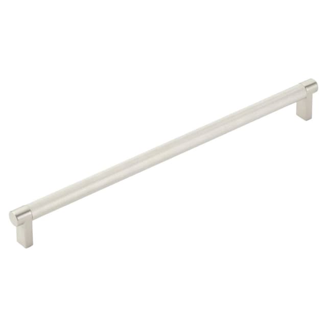 12" Select Rectangular Knurled Cabinet Pull, Satin Nickel/Satin Copper
