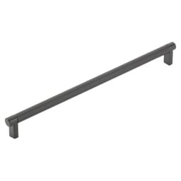 12" Select Rectangular Knurled Cabinet Pull, Flat Black/Satin Copper