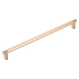 12" Select Rectangular Stem Smooth Cabinet Pull, Polished Chrome/Satin Copper